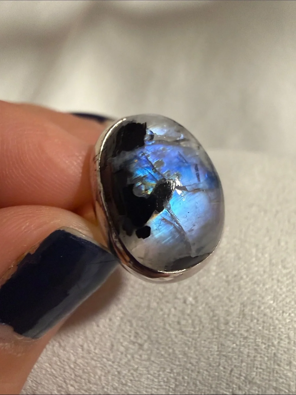 Moonstone 925 sterling silver ring 6